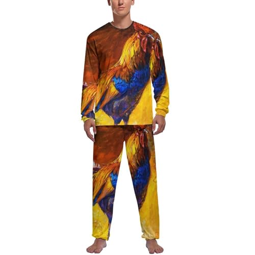 Vêtements de nuit ensemble de pijama homme haut et bas manche longue confortable