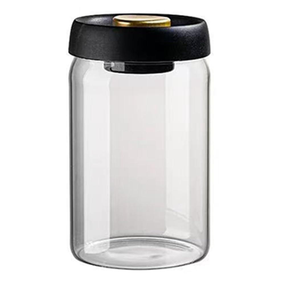 CTRLZS Elegant Household Stainless Steel Jar for Tea and Coffee Beans, Moisture-Proof and Vacuum Sealed
