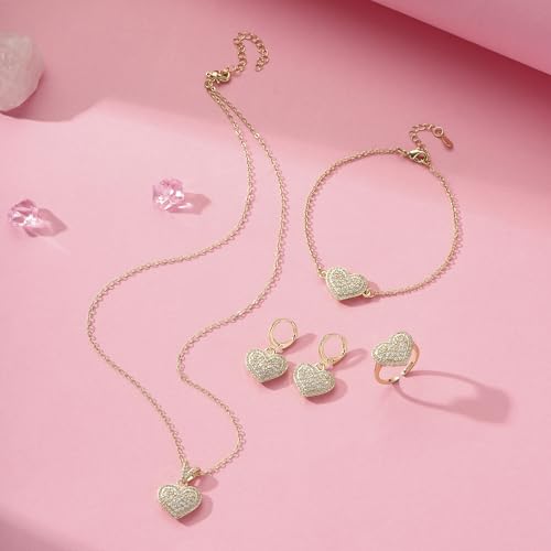 Image of SALTY Anti Tarnish Fancy Loving Gift Box | Necklace, Earrings & Bracelet Jewellery Set for Women | Stylish Minimal Jewelry Sets | Modern Design Aesthetic Accessories | Ideal for Gifting | Gift for Diwali, Christmas, Marriage, Birthday