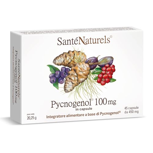 Pycnogenol ● 45 Capsule Vegetali ● Integratore Vegetale Potenziato con Zafferano, Mirtillo Rosso e Mirtillo Nero ● Brevettato Horphag