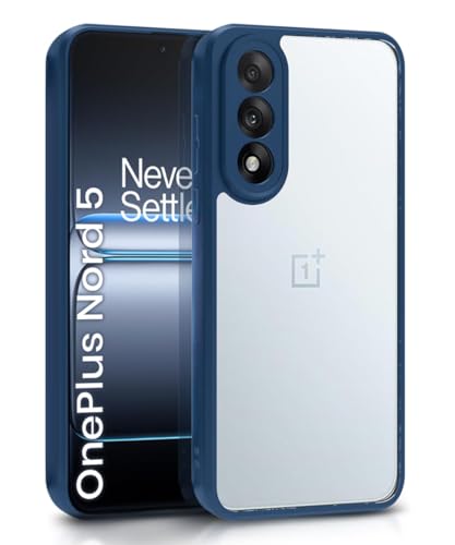 Image of WOW IMAGINE Shockproof Hybrid Back Cover for 1+ OnePlus Nord 5 | Hard Slim fit Back Case | PC & TPU | Clear Transparent Case - Blue