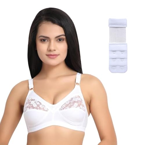 Image of ELEG & STILANCE Women's Cotton Plus Size Minimizer Bra Non-Padded Big Bust Support with Adjustable Straps Soft & Comfortable Everyday Bra