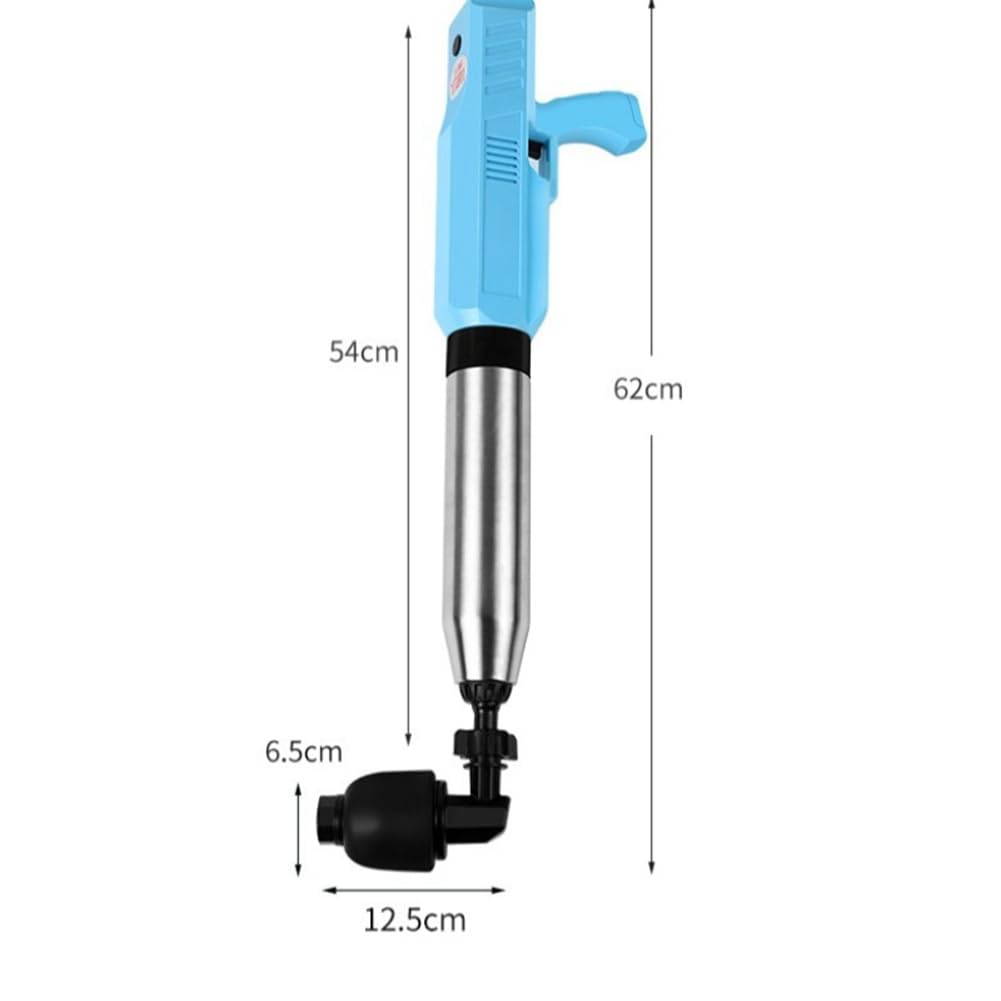 Desatascador de Inodoro Universal, Herramienta Neumática para Dragado de Tuberías, Eléctrico, de Acero Inoxidable, de Alta Presión.