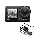 DJI Osmo Action 4 Standard Combo - 4K/120fps Waterproof Action Camera with a 1/1.3-Inch Sensor, Stunning Low-Light Imaging, 10-bit &amp; D-Log M Color Performance, Long-Lasting 160 Mins, Outdoor Camera