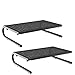 Price comparison product image PUTORSEN® Monitor Stand Riser with Vented Metal for Computer, Laptop, Desk, Printer with 14.5 Platform 4 Inch Height (2 Pack)
