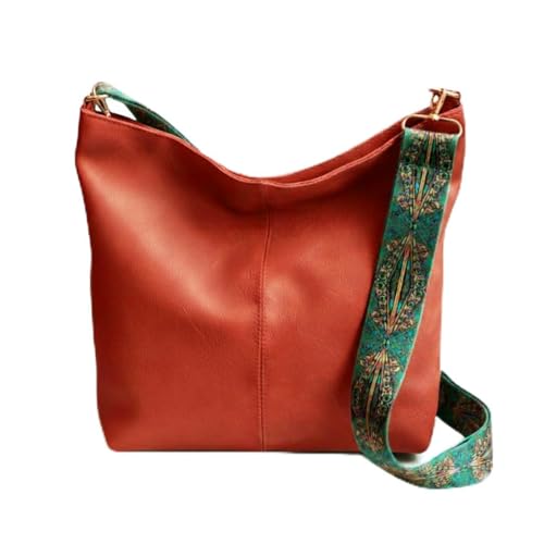 Bolso de Mujer Bandolera y Hombro en Cuero PU – Elegante y Casual, con Correa Ajustable Estilo Étnico, Bolsos Grandes para Diario (marrón) Bolso de Mujer Bandolera y Hombro en Cuero PU – Elegante y Casual, con Correa Ajustable Estilo Étnico, Bolsos Grandes para Diario (marrón)