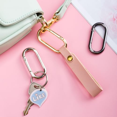 Image of Oval Spring Ring Clips, Metal Keyring Purse Clip