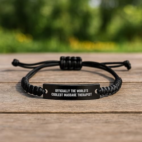 Massage Therapist Gifts for Men and Women - Funny Rope Bracelet, Officially The World's Coolest Massage Therapist, Graduation Unique Gifts image 5