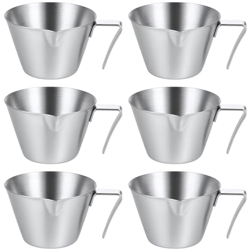 Juego de 6 Vasos Medidores Espresso Acero Inoxidable 100 ml miniatura 1
