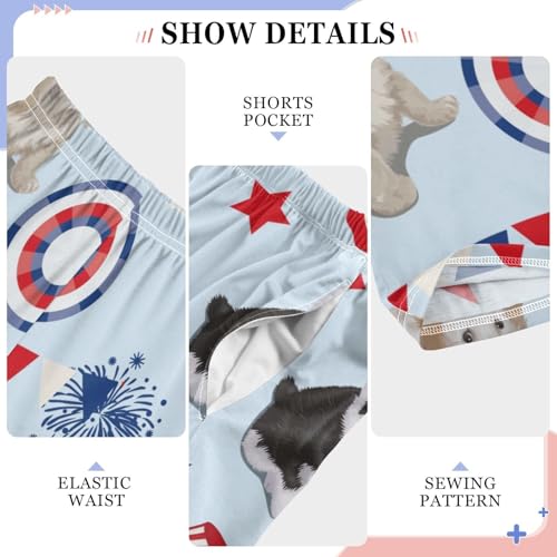 Dogs and Stars Boys Pants Boys Athletic Pants Long Pant for Boy with Pockets Wide-Leg Size 6-14Y4