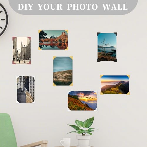 Fotoecken Selbstklebend 240 Stück, 10 Blatt Foto Ecken Klebe, 5 Farben Fotoecken Aufkleber für Sammelalben Foto Klebeecken Aufkleber für DIY Scrapbooking Fotoalbum Tagebuch