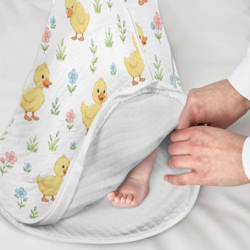 Kigai Cute Chicken Baby Sleep Sack Wearable Blanket Sleeping Bag 2-Way Zipper Soft Swaddle Transition Sack - 4