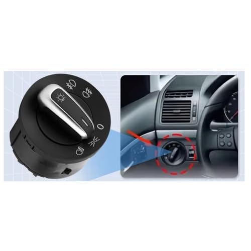 Interruptor de control de faros perilla antiniebla para Golf Jetta MK5 MK6 2
