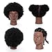 100% African Mannequin Head Human Hair,4C Afro Curly Cosmetology Manican Manikin Doll Head with 47“ Mannequin Head Stand,Table Calmp,Braiding Set for Display Practice Braiding Styling Training