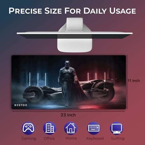 Image of BESTOR Ultra-Smooth Surface, Anti-Fray Laser Cut Edges, Non-Slip Rubber Base Desk Mat - Large Gaming Mouse Pad Waterproof Surface Mouse pad for Laptop (Multy Color)