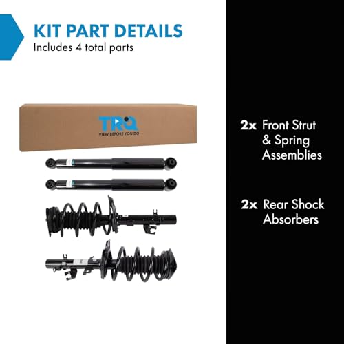 Image of TRQ Front and Rear Complete Strut Assembly & Shock Absorber Kit Complete Strut & Coil Spring Assembly for 2016-2020 Nissan Rogue