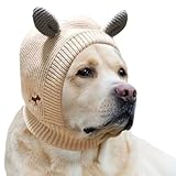 CHENLONB 犬用帽子 ペット帽子 犬猫 被り物 冬 防寒 洗える うさみみデザイン 可愛い 暖かい ペット コスプレ クリスマス 猫 わんちゃん ニット帽 かぶりやすい