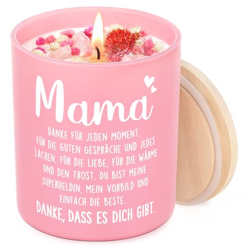 Encoink Muttertagsgeschenk für Mama, Muttertag Geschenk und Dankeschön Geburtstagsgeschenk für Mama – Duftkerzen im Glas von Tochter Sohn, Danke Geschenk Mutter zum Ostern Geburtstag Weihnachten