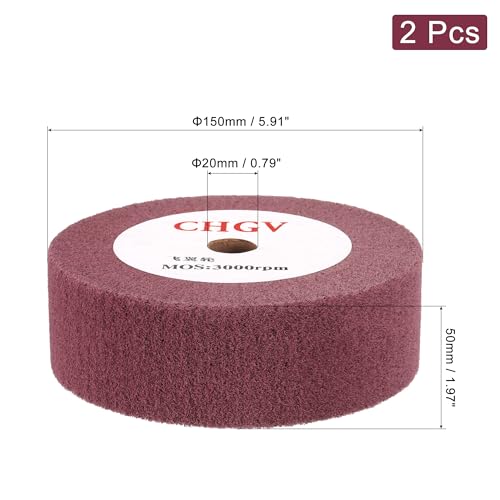 Disque de polissage nylon 150mm rouge pour enlever l'oxydation facilement - 2
