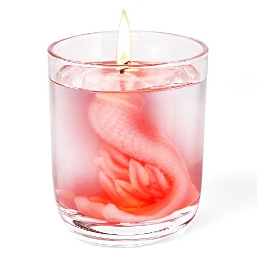 Scented Candle,Gift For Women,Natural No Toxic Organic Rose Jelly Gel Soy Wax Mermaid Jar Candles, Home Decorative Fragrance Candles Gift,Birthday Gift Idea,7.07 Oz #TOP9