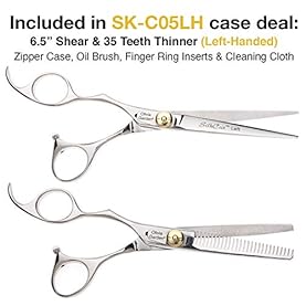 Alternative view of Olivia Garden SilkCut Shears Intro Kit - Includes Professional Hair Cutting Shears, Thinner, Case, and Accessories - Razor Sharp Left-Handed Scissors