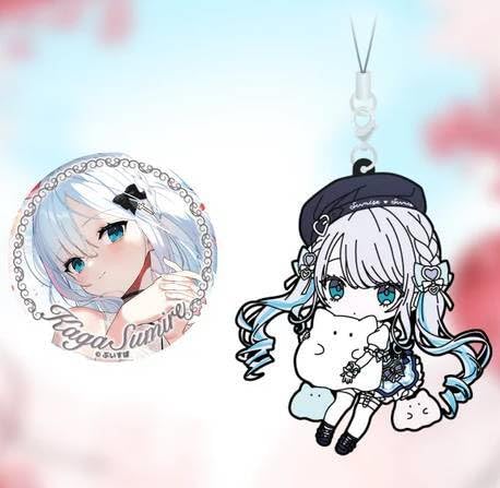 �ԉ肷�݂� �a�����L�O2024 ���o�[�X�g���b�v&�ʃo�b�W�Z�b�gKaga Sumire Birthday Rubber Strap Button ge Set VSPO! �Ԃ����ۂ�!