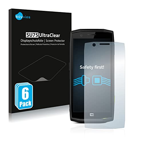 savvies Protection Ecran Compatible avec Crosscall Action-X5 (6 Pièces) - Film Protection Ultra Clair Cover