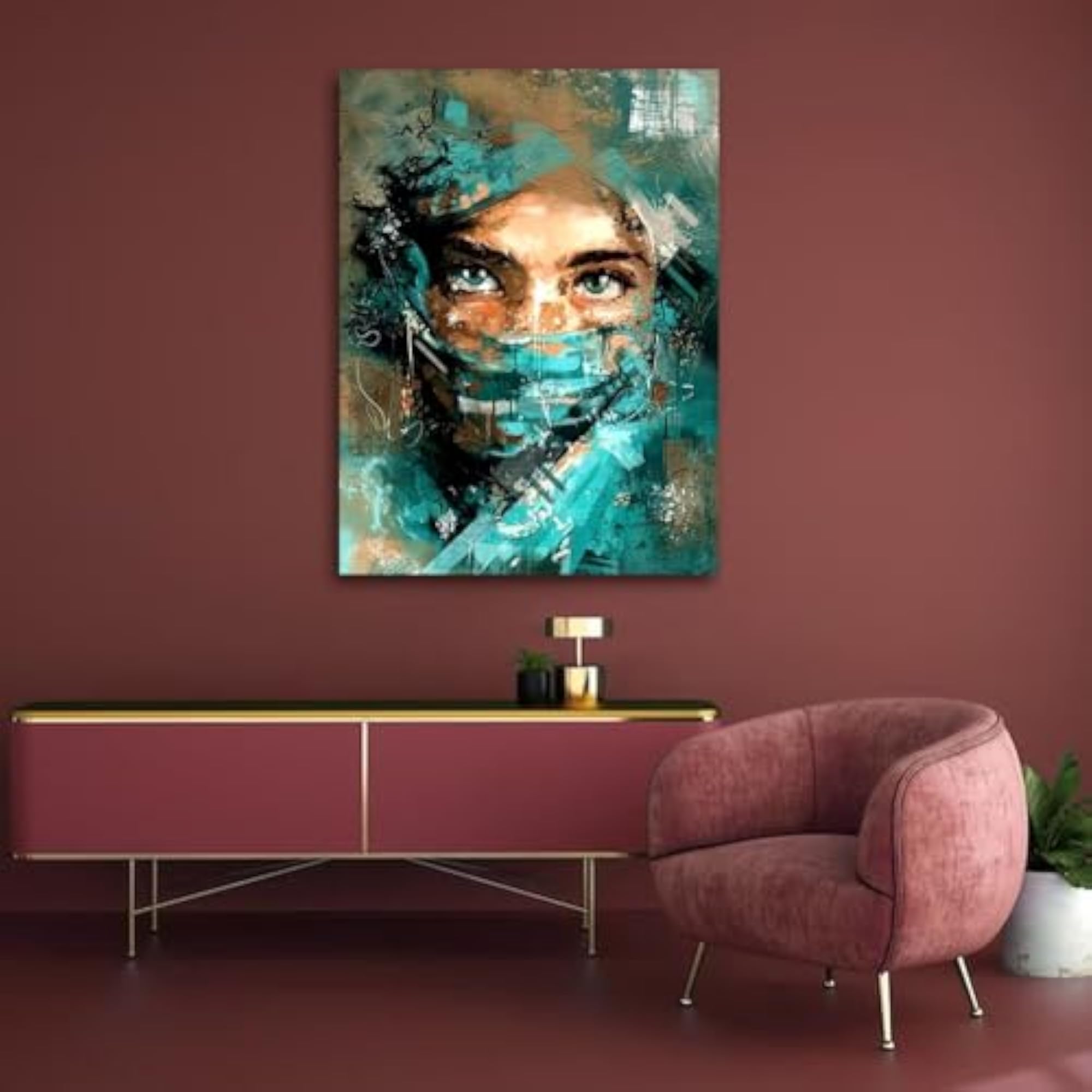 Beautiful Abstract Wall Decor - A Lady Portrait