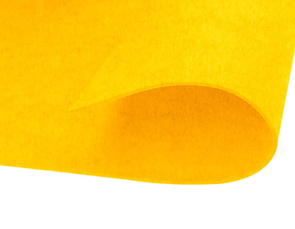 INNSPIRO Acrylic felt yellow adhesive sheets 20 x 30 cm x 2 mm. 220 g/m2 10u.
