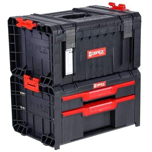 Caja De Herramientas Con Cajones Y Compartimentos, Juego De Cajas 2 En 1 Modular Conectado Pro Caja De Herramientas Con Cajones Y Compartimentos, Juego De Cajas 2 En 1 Modular Conectado Pro
