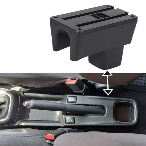 OYHCM Accoudoir Centrale pour Suzuki Swift 2005-2024, Rangement Intégré, Cuir Noir, Facile à Installer, Accessoire Intérieur Voiture