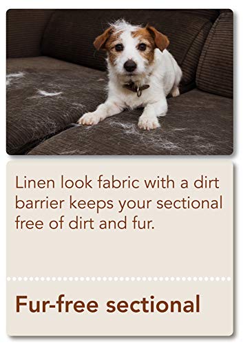 Floppy Ears Design Easy Care Linen-Look Sectional Sofa Protector (Light Tan, Xxlarge 105" X 250") #TOP5