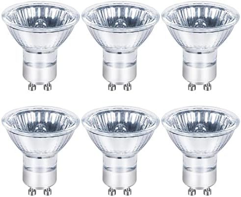 GU10 25W Candle Warmer Halogen Light Bulb Scentsy Light Bulbs Spotlight Warm White Dimmable 2700K MR16 Glass Cover Replacement for Wax Burner Light Bulb, Tart Burner Bulb, Recessed Lighting Fixture