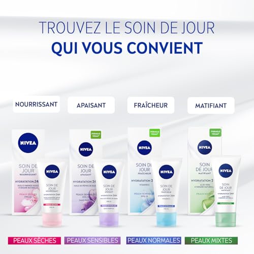 Crème Visage Jour Hydratante Apaisante Peaux Sensibles Nivea Le Tube De 50ml - vue 8