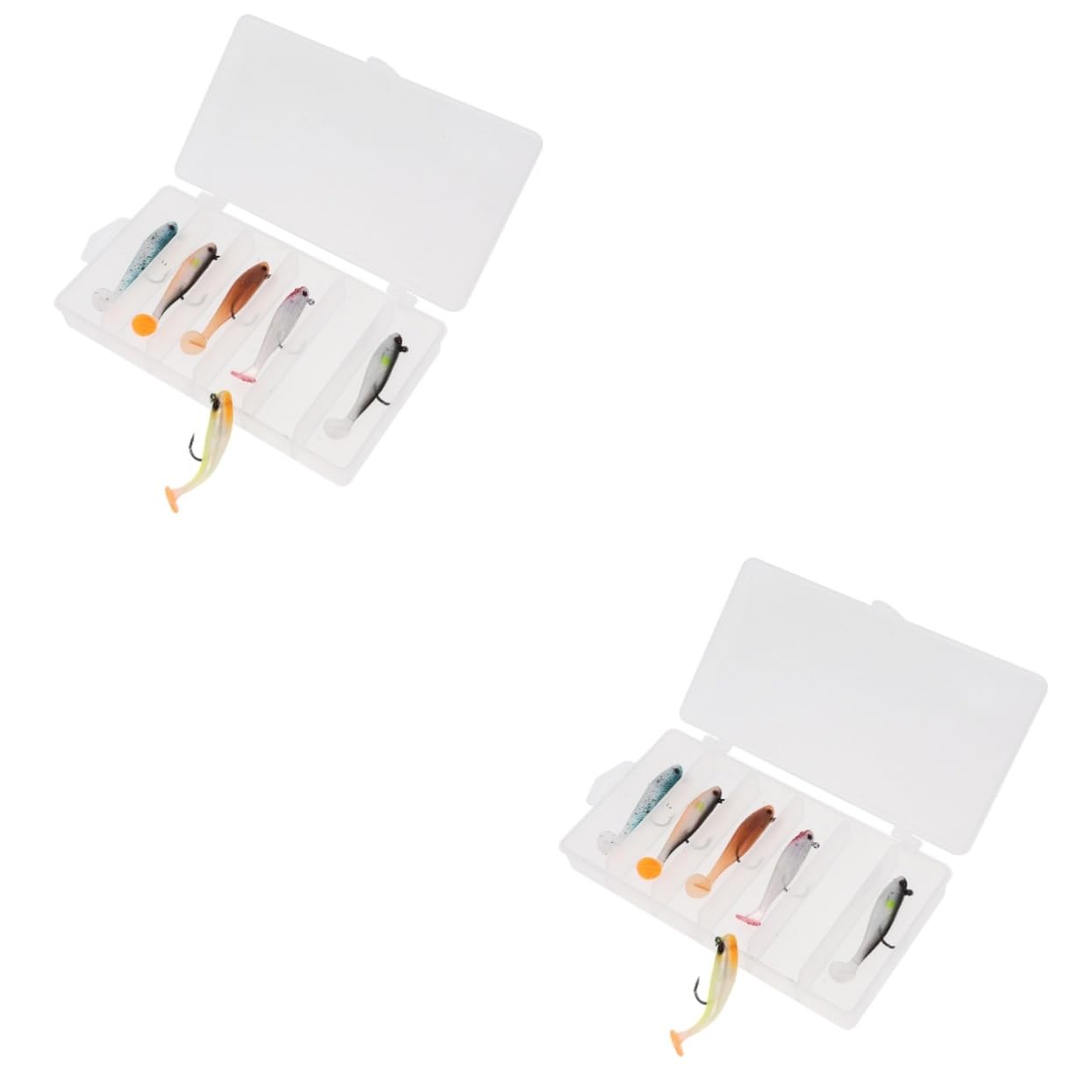 Hemobllo 12piezas Señuelos De Pesca Reutilizables Artificial Brillantes para De para Ríos Lagos y Arroyos