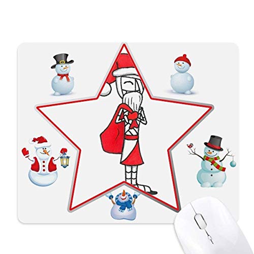Chapeau de père noël et tapis de souris étoile pour égayer un bureau hivernal triste