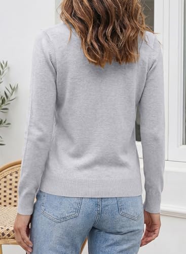 Image of SHEWIN Womens Sweaters 2026 Casual Crewneck Long Sleeve Lightweight Knit Pullover Sweater Tops Fall Clothes