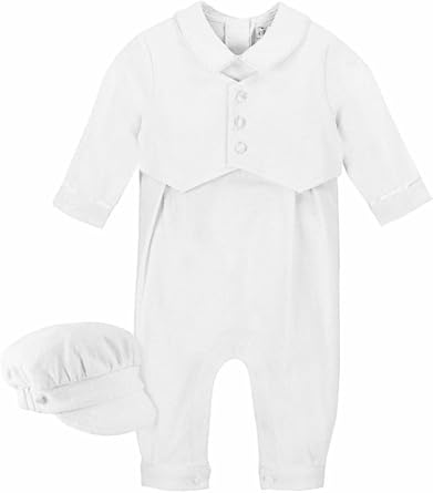 Carriage Boutique Baby Boys Elegant - Christening Baptism Outfit with Vest