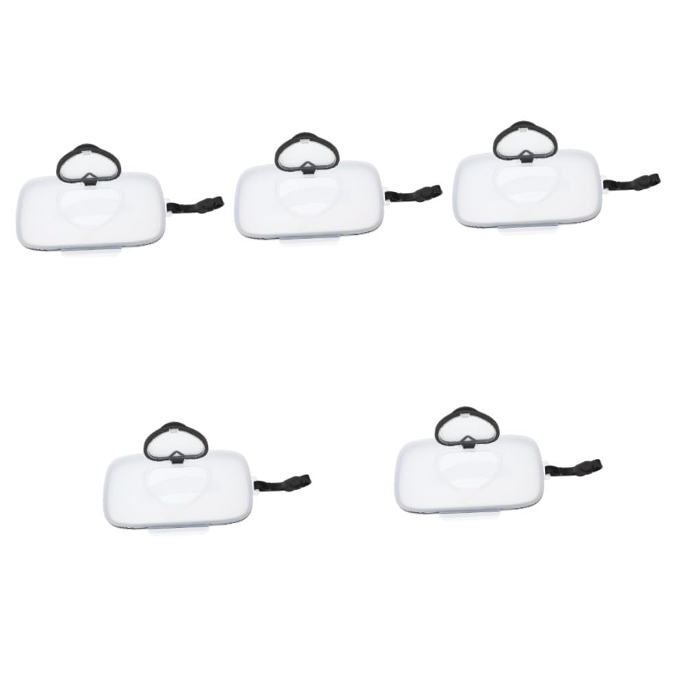 5pièces Distributeur De Lingettes Reutilisable Boîte De Lingettes Portable Pour Voyage Récipient Rechargeable Humides Accessoire Pratique Pour Bébés