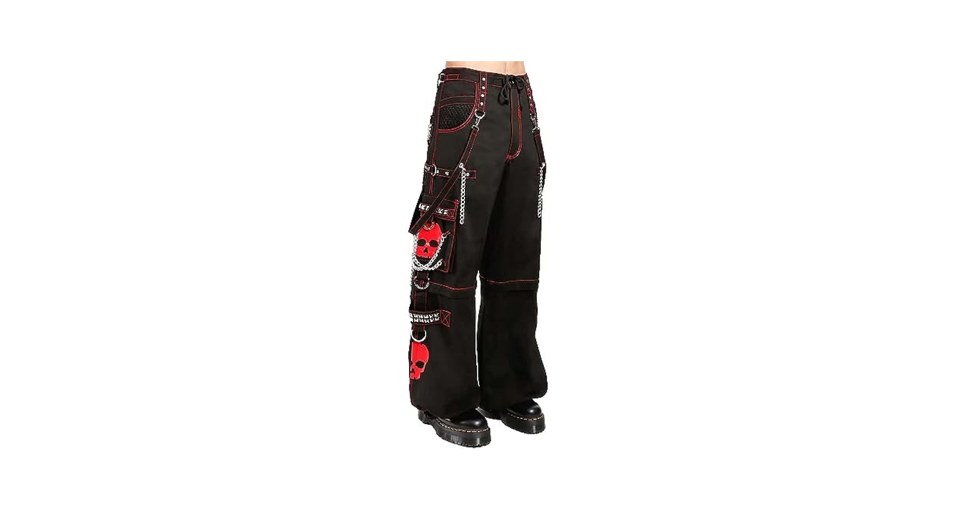 Gothic Pant | RED Super Skull Gothic Cyber Chain Goth Jeans