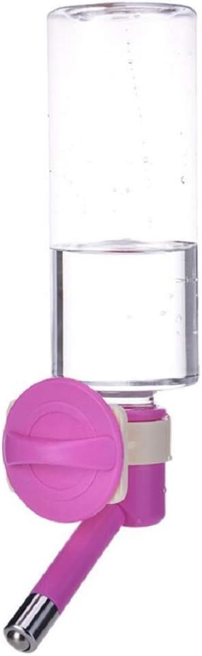 No-Drip Pet Water Bottle Drinker Dog Kennel Cage Water Dispenser (500ml,Red)