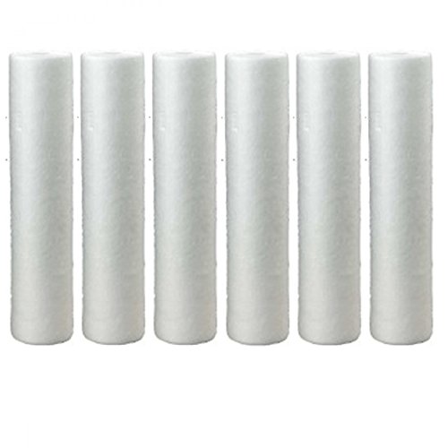 Hydronix SDC_45_2005_6_Pack SDC-45-2005 5 Micron Whole House 20 x 4.5 Sediment Water Filter 6 Pack, Single Unit, White