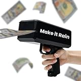 Money Gun with Prop Money Cash Toy Gun Make It Rain Money Shooter Gun with 100 Dollar Bill Toy 200pcs Money Dollar for Christmas, Halloween, Birthday Parties, Weddings Night Club New Year Gift