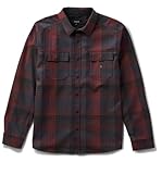 Roark Diablo DWR Coated Long Sleeve Flannel (US, Alpha, X-Large, Regular, Regular, Sangria)