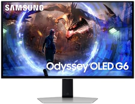 Samsung 27 Inch G6 OLED Silver Gaming Monitor with 360 Hz Refresh Rate, OLED Safeguard+, 0.03 ms - (LS27DG602SNXZA) [Canada Version] (2024)
