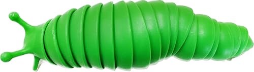 ChasingUtopianGoods Fidget Slug realista Caracol Worm Autismo TDAH Alivio del estrés juguete sensorial articulado que hace un sonido calmante verde