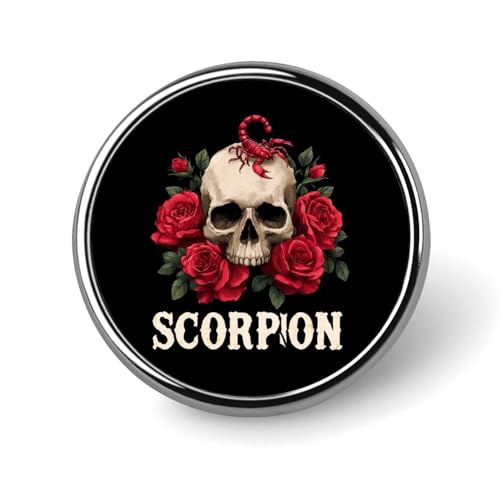 Scorpions Skulls & Roses Brooch Pins for Women Men Fashion Badge Lapel Pins for Party Wedding