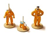Caja de 3 Minifiguras. Tintin. Se está comprando en la Luna. Hergé. Moulinsart.