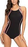 belamo Women's Sport One Piece Swimsuit Racerback Athletic Pro Swimwear