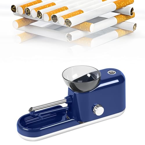 XCSCUK Electric Cigarette Rolling Machine,Large Household Diy Cigarette Rolling Tool,Automatic Roller,Adjustable Tightness (Blue)